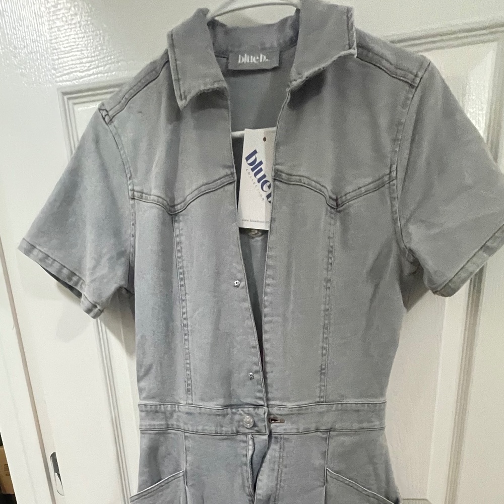 New with tags, denim romper